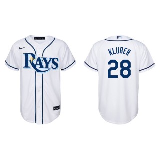 Youth Corey Kluber Rays White Replica Home Jersey