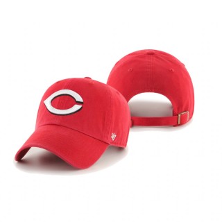Youth Cincinnati Reds Red Team Logo Clean Up Adjustable Hat