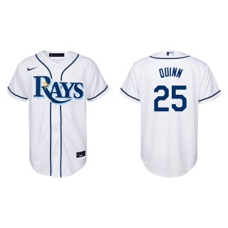 Youth Tampa Bay Rays Roman Quinn White Replica Home Jersey