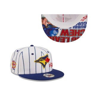 Youth Toronto Blue Jays White Navy MLB x Big League Chew Original 9FIFTY Snapback Adjustable Hat