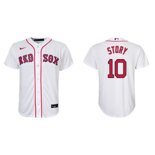 Youth Red Sox Trevor Story White Replica Home Jersey