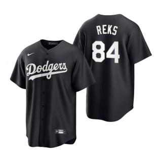 Zach Reks Dodgers Nike Black White Replica Jersey